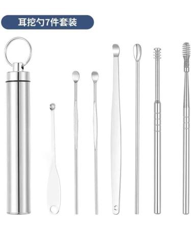 Ear Scoop 6-Piece Set of Ear Picking Tools Adult Ear Pick Ear Scoop Stainless Steel Portable Keychain Ear Scoop - Buy Online on GoSupps.com