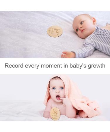 Toyvian Baby Milestone Cards Set - Wooden Double Sided Newborn Photography Props - Buy Online on GoSupps.com