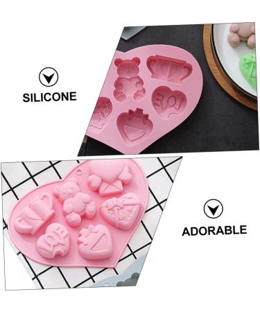 Alipis Chocolate DIY Mold 2pcs Cake Silicone Mold Silicone Molds Chocolate Cake Mold Baking Supply Donut Dog Biscuits 3D 20.7x15.2cm Pink - Buy Online on GoSupps.com