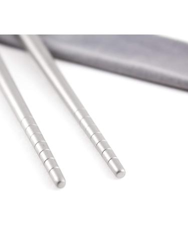 Titanium Chopsticks - Lightweight, Durable, Eco-Friendly Utensil for Camping, Home, Travel - Buy Online on GoSupps.com