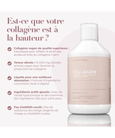 Swedish Collagen - Vegan Collagen 500ml Liquid Collagen | 10 000mg Vegan Amino Acids with Hyaluronic Acid Vitamins & Minerals for Hair Skin & Nails - Buy Online on GoSupps.com
