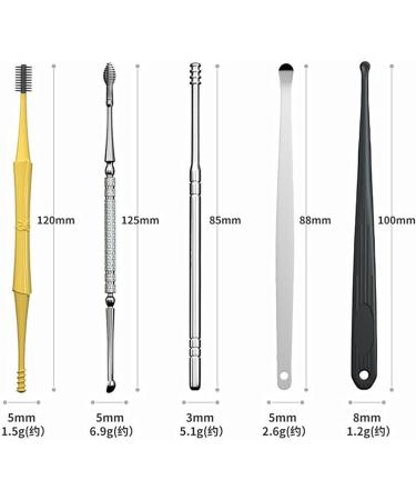 2sets Ear Cleaner Earwax Removal Tool Earpick Curette Reusable Ear Cleaning Wax Remover Spring Spoon Ear Pick Cleanser Care (Color : C-Silver) - Buy Online on GoSupps.com