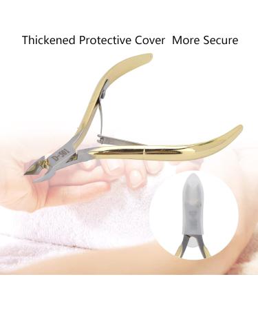 Hangnail Remover Nipper Exquisite Cuticle Nipper with Protective Cover for Manicure Enthusiasts for Women Gold - Buy Online on GoSupps.com