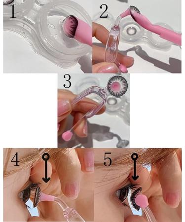 Contact Lens Tweezers & Spoon Set - Travel Size Soft & Safe Tool for Easy Lens Handling (Pink) - Buy Online on GoSupps.com