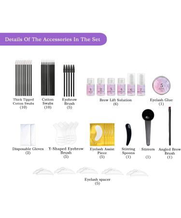 NAOLVE 4 in 1 Lash Lift Kit Brow Lamination Kit Eyelash Perming Kit Eyebrow Lamination Kit Professional Lash Lift and Brow Lamination Kit Long-Lasting Curling Perming Wave Suitable for Salon Home #2 - Buy Online on GoSupps.com