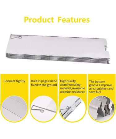 10 Plates Aluminum Camp Stove Windscreen for Butane Stoves | Lightweight Compact Windshield with Drawstring Bag - Buy Online on GoSupps.com