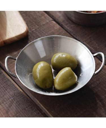 Zerodeko Small Condiment Dish with Ears Japanese Side Dishes Soy Sauce Dishes Sushi Dip Bowls Snack Dish Dipping Sauce Plate Sushi Dipping Bowl Home 304 Stainless Steel Korean The Dish 11X8.5CM Silver - Buy Online on GoSupps.com