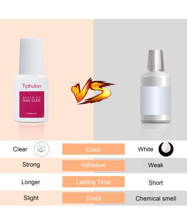 TIPHULAN Brush on Nail Glue for Press on Nails - Quick & Strong Adhesive for False Nails - 4pcs Bulk Pack 7ML0.23OZ - Buy Online on GoSupps.com
