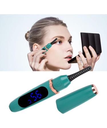 Verdant Touch Electric Eyelash Curler Heated Eyelash Curler USB Fast Charging Fast Heating Digital Display Temperature Electric Eyelash Curler Green - Buy Online on GoSupps.com