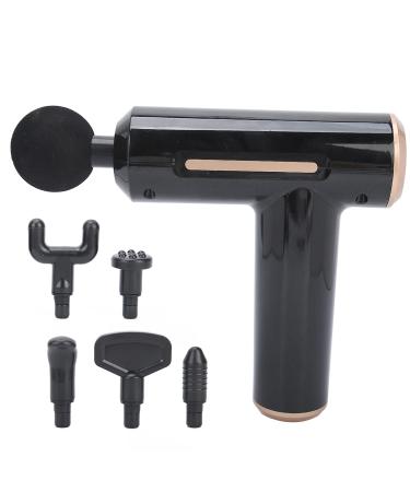 Vibration relation Electrical muscle massage device adjustable performance Mini household fitness muscle massager for home office gym (black button)