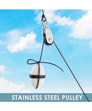 Stainless Steel Shell Dual Bearings Silent Pulley Block with Nylon Wheel Groove Allowing 360 Degree Rotation. Ideal for Gym Workouts - Buy Online on GoSupps.com