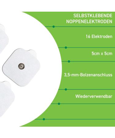 Buy Med-Fit ISTIM 16x3.5mm TENS Self-Adhesive Hydrogel Pads - 5cm x 5cm | Long-Lasting Relief for Pain Management - Buy Online on GoSupps.com