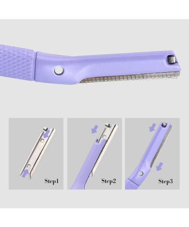 Buy Metal Eyebrow Razors for Women - Professional Dermaplaning Tool with Comfortable Handle & 2 Free Blades | International Shipping Available - Buy Online on GoSupps.com