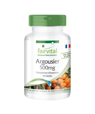 Fairvital | Sea Buckthorn Extract 500mg - High dosed - VEGAN - Hippophae rhamnoides - 90 capsules