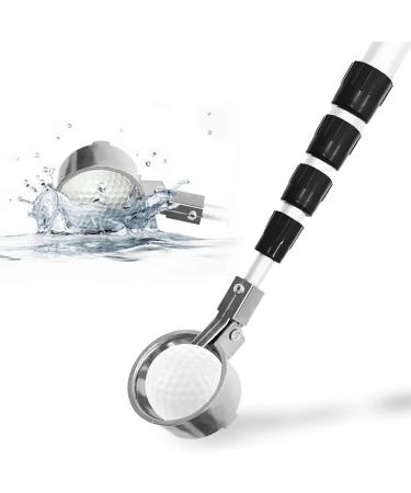 FINGER TEN Golf Ball Retriever Pole for Water Telescopic 18 Feet 15 Foot 12 Ft 9 Ft with Golf Ball Cleaner Pouch, Golf Ball Grabber Picker Hinged Cup Retractable Stainless Steel Shaft 15.0 Feet - Buy Online on GoSupps.com