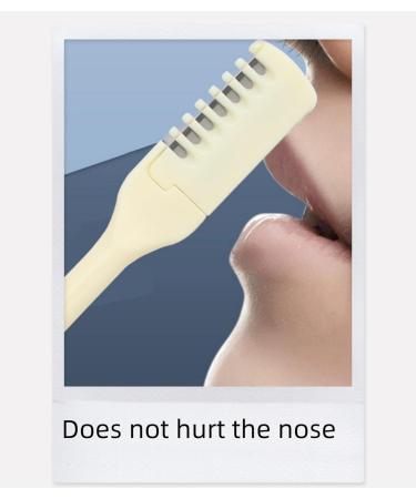 2024 2 in 1 Manual Nose Hair Trimmer - 360 Rotating Nose Hair Removal Tool for Men & Women - Unisex - White - Buy Online on GoSupps.com