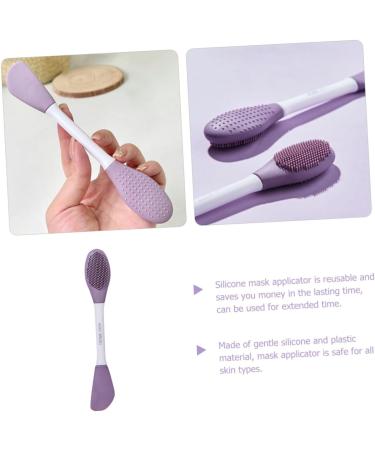 Housoutil Makeup Cleanser Brush Wash Brush Dual Sided Applicator Scrubbers Silicone Cleansing Brush Clay Applicator Cleaning Scrubber Mud Cleaner Facial Plastic - Buy Online on GoSupps.com