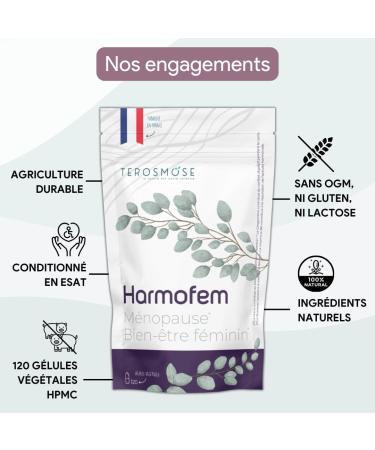 Harmofem Female Hormone Wellness | Maca Ladybird & Vitamin B6 | Natural Support During Menopause and Women's Cycles | 120 Capsules 2 Month Cure - Buy Online on GoSupps.com