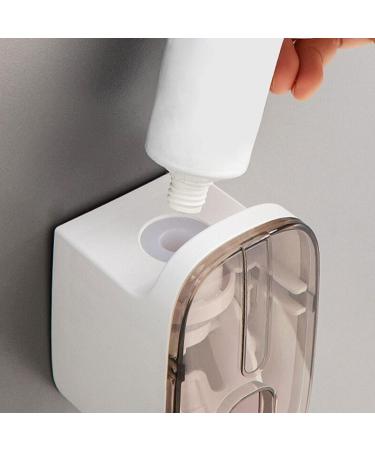 Toothpaste Squeezer - Detachable Internal Cleaning Quantitative Extrusion Waterproof - Good for Family for Kids and Adults Bathroom Use Apujent Transparent Tea - Buy Online on GoSupps.com