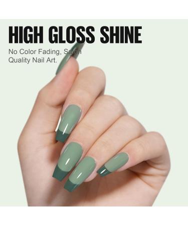 Tomicca UV Nail Polish Green Set - 4 Colors Dark Green Glitter Gel Soak Off UV/LED Non-Toxic & Durable Ideal Christmas Gift for Nail Art DIY & Home Salon 8ml Autumn-A116014 - Buy Online on GoSupps.com