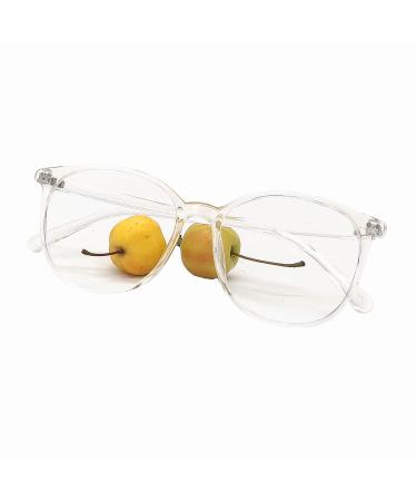 Reading Glasses Anti Blue Light Blocking Reader Oversized Frame for Women Men for Mid Big Face Anti Eyestains Crystal 5.0 x