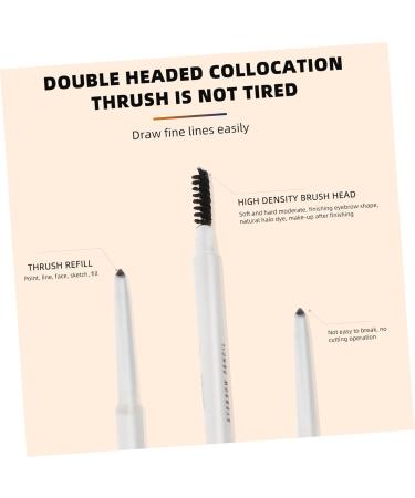Healvian 2pcs Double-headed Waterproof Eyebrow Pencil Brow Pen Brush Brow Pencil with Brush Abs (shell) 1 count (Pack of 1) Assorted Color - Buy Online on GoSupps.com