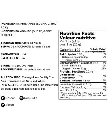 Dried Diced Pineapple 8oz - Raw Vegan, Sweetened, Unsulfured - Bulk for Culinary Use and Baking - Buy Online on GoSupps.com