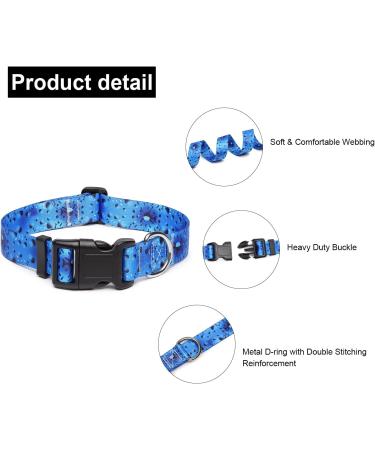 Shop Mercano Adjustable Soft Nylon Dog Collar for Small & Medium Dogs - Ocean Patterned Comfort | Durable & Stylish - Buy Online on GoSupps.com