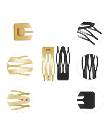 50-Piece Double Grip Hair Clips - Metal Snap Barrettes for Women Hairstyle Making, Black - Buy Online on GoSupps.com