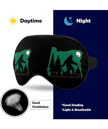 Sasquatch Bigfoot in Oregon Sleep Mask - Adjustable Strap, Comfortable Eye Cover for Sleeping, Blocks Light for Night Travel - Men Women - Buy Online on GoSupps.com