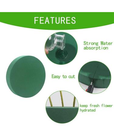 CCINEE Round Floral Foam Blocks 6 - Pack of 4 Wet Foam Bricks for Wedding Flower Arrangement - Buy Online on GoSupps.com