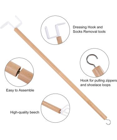 Dressing Stick Sock Remover Tool - Independent Living Aid for Shoes, Socks, Shirts, and Pants - Buy Online on GoSupps.com