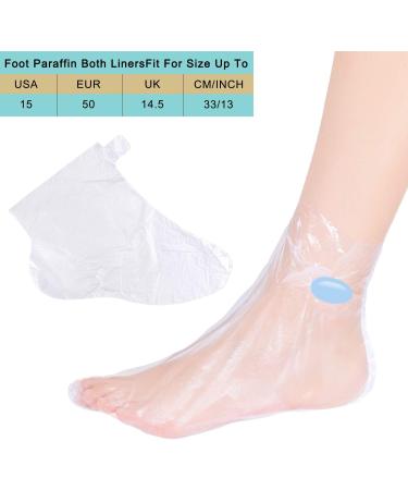SelfTek 200Pcs Paraffin Wax Bath Liners for Pedicure Hot Spa Treatment - Disposable Plastic Hand & Foot Bags with Stickers - Buy Online on GoSupps.com