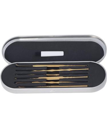 Portable Stainless Steel Ear Wax Cleaner Kit - Gold Handy Spoon Tool & Removal Set for Safe Ear Cleaning - Buy Online on GoSupps.com
