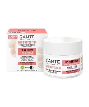 Sante Naturkosmetik SANTE Naturkosmetik Skin Protection 24h - Moisturizing cream with probiotics Bio-Inca Inchi oil & organic shea butter - Nourishing day cream - Vegan cream for supple skin and