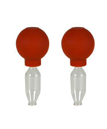 Lauschaer glass cupping glasses with ball 2 pieces 10mm for professional medicine fireless cupping cupping glass cupping jars