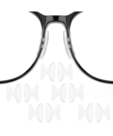 Wllhyf 10 pairs of nose pads silicone self-adhesive butterfly d form glasses pads anti-slip soft comfortable glasses accessories for sunglasses glasses men women