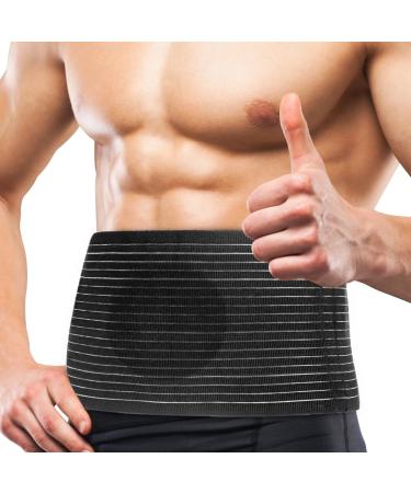Hilph Umbilical Hernia Support Belt for Men and Women Abdominal Belly Button Hernia Support Belt with Compression Pad for Navel Ventral Hernia Post Surgery (Large)