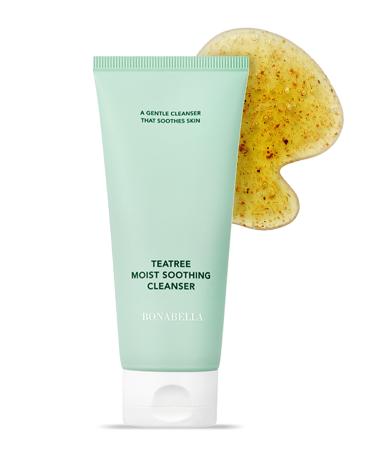 Tea Tree Moist Soothing Foaming Facial Cleanser Face Wash w/Tea Tree Essential Oil Extract | Moisturizing Face Wash Cleanser for Oily Skin Combination | Korean Beauty Facial Wash 4.05 fl oz