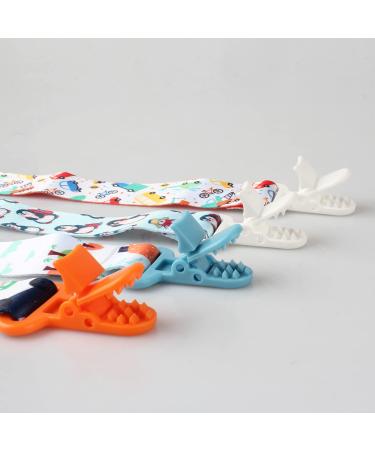 Zeaybsr Pacifier Clips for Boys - 4 Linen Clips Universal Baby Pacifier Holders & Toys Essential Newborn Accessories Perfect Baby Shower Gift - Buy Online on GoSupps.com