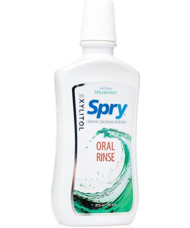 Xlear Spry Dental Defense Oral Rinse - Spearmint Flavor 16 Fl Oz | Optimal Oral Care for Fresh Breath & Gum Health | Buy Internationally - Buy Online on GoSupps.com