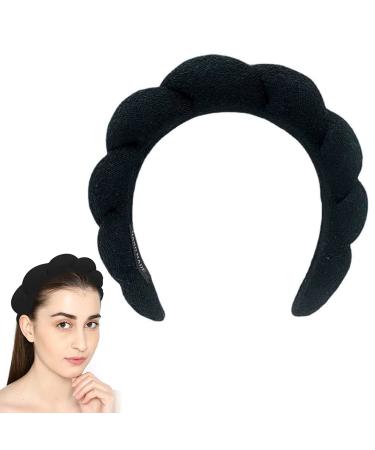 Gugugo hair band cosmetics hair band make -up make -up hair band hair bands cosmetics cosmetics hair band Skincare headband head band Skincare sponge and terry for face washing makeup (black)