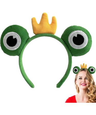 Face Wash Headband | Cartoon Plush Animal Ears and Horns Spa Headband - Halloween Hair Accessories Green Frog Headpiece Elastic Makeup Headbands for Women Girls Prince One Size - Buy Online on GoSupps.com