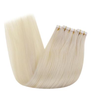 Laavoo Real Hair Tape Extensions - Invisible Blond #1000 Virgin Skin 40cm 5pcs (10g) - Premium Quality - Buy Online on GoSupps.com