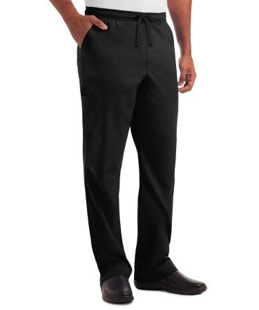 Strictly Scrubs Active Stretch Men's 6 Pocket Cargo Scrub Pants (S-2X 6 Colors)  Durable Stretch Medical Scrub Uniform Medium Black