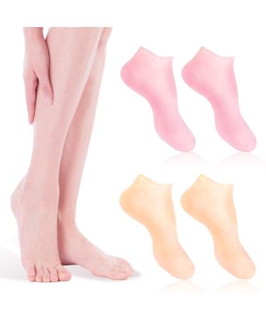 2 pairs of silicone moisture socks silicone socks moisturizing socks women foot spa pedicure silicone socks silicone socks for feet - Buy Online on GoSupps.com