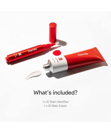 HISMILE iD Stain Eraser - Two-Step Teeth Brightening Treatment for Whiter Teeth | Prevent Teeth Stains with Hismile Toothpaste - Buy Online on GoSupps.com