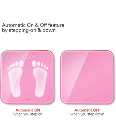 VisionTechShop S Body Digital Bathroom Scale - High Precision, Ultra Wide, 396lb Capacity, Pink - Buy Online on GoSupps.com