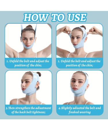 Gaine Visage Liftant masque de shaper pour le visage masque de modelage du visage en v Peut tre utilis la maison ou pendant le sommeil bleu - Buy Online on GoSupps.com