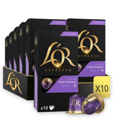 L'Or Espresso Caf Lungo Profondo - Intensity 8 - 10 Aluminum Capsules Compatible with Nespresso * Machines - Buy Online on GoSupps.com